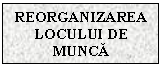 Text Box: REORGANIZAREA LOCULUI DE MUNCA