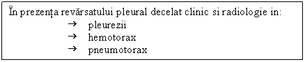 Text Box: In prezenta revarsatului pleural decelat clinic si <a href=