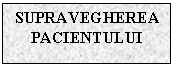 Text Box: SUPRAVEGHEREA PACIENTULUI